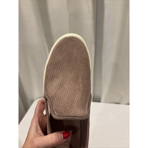 UGG Suede Leather Women Size 9 Dusty Rose Pink Flat Slip On Shoes - Picture 6 of 9